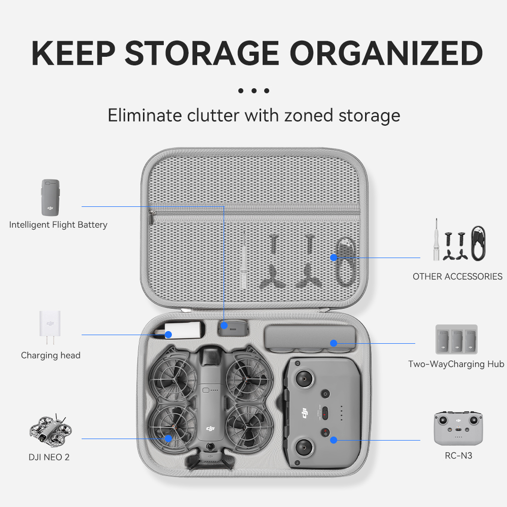 XFJI Travel Organizer Bag for  - Drone Hard Shell Case recension och pris