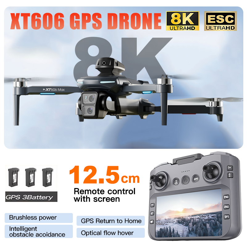 XT606 MAX 3 battery Drone 4k 8 - Jjrc Drone X12 recension och pris