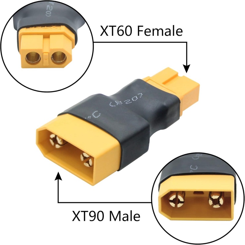 2Pcs/Lot XT90 Male Female to X - Drone Battery Adapter recension och pris