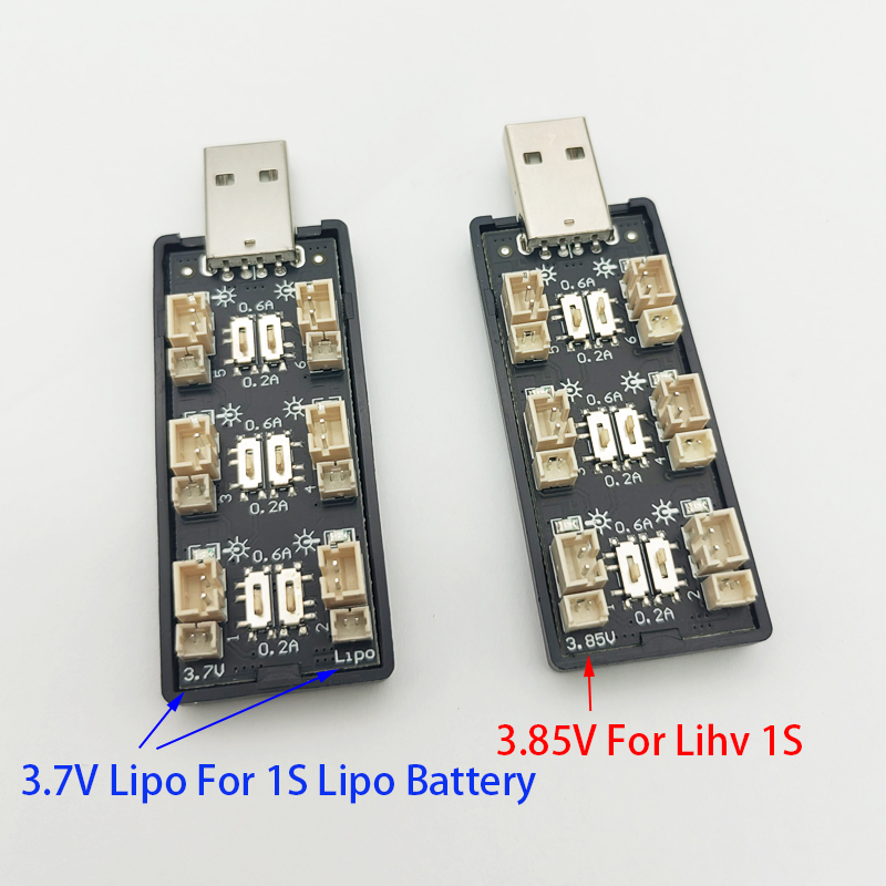 6CH USB 1S LiPo/LiHv 3.7V/4.2V - Drone Battery Adapter recension och pris