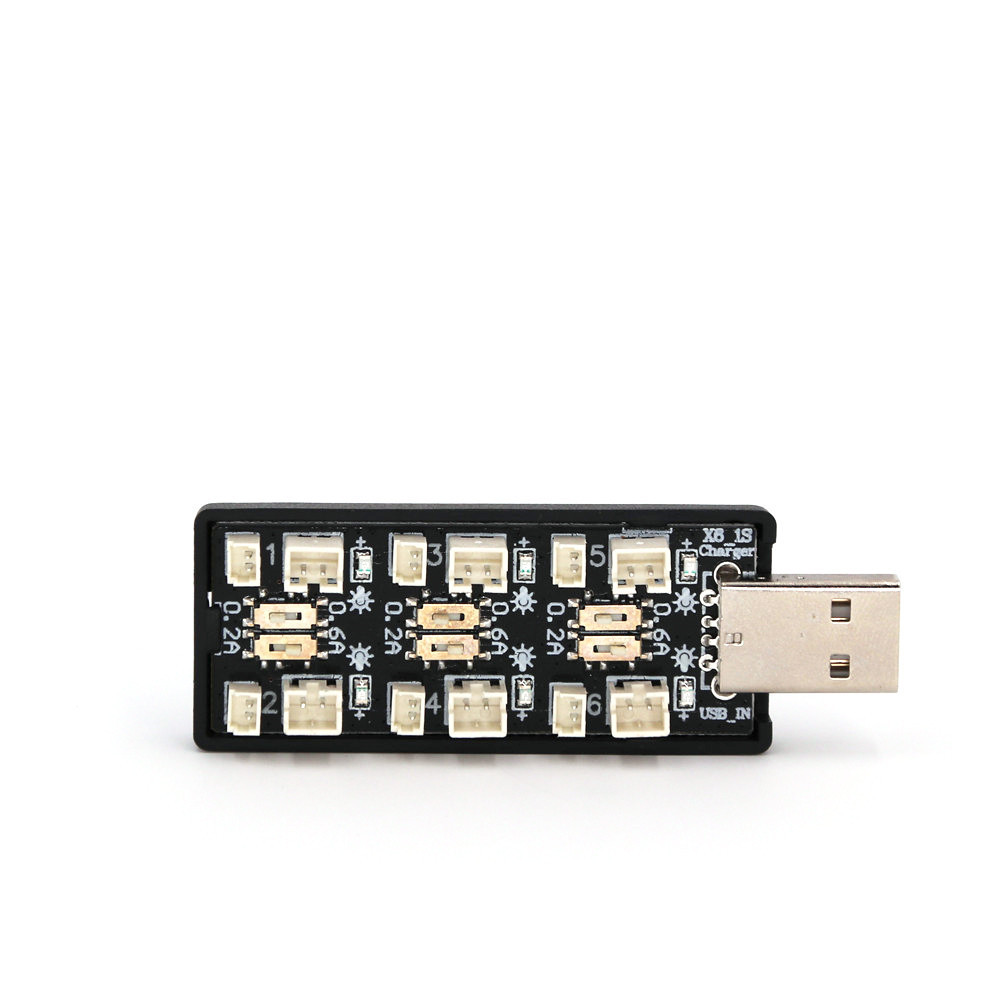 6CH USB 1S LiPo/LiHv 3.7V/4.2V - Drone Battery Adapter recension och pris